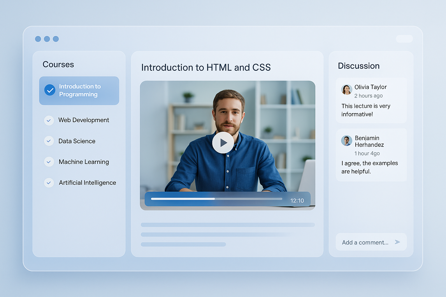 Screenshot Platform E-Learning Interaktif Online